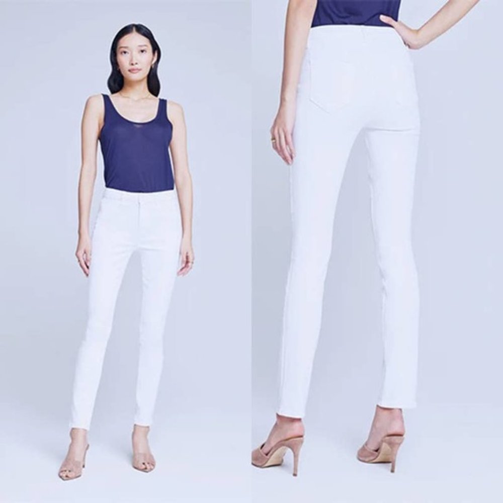 L'Agence Harrison High Rise Slim Straight Leg Jeans Women's Blanc Size: 30 NWT